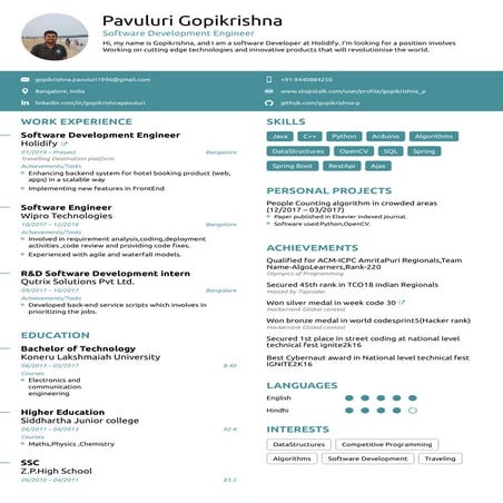Gopikrishna resume