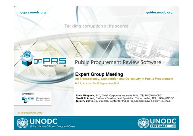 Preventing Corruption through Public Procurement - goPRS