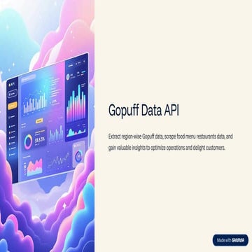 Foodspark Gopuff API services - Gopuff Data API | PDF
