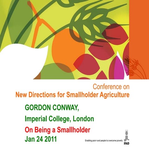 Gordon Conway: On Being a Smallholder
