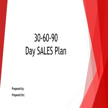 30 60 90 Day Sales Action Plan 