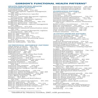 organizing data according to Gordons 11 functional health patterns