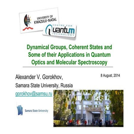 NITheP UKZN Seminar: Prof. Alexander Gorokhov (Samara State University, Russi...