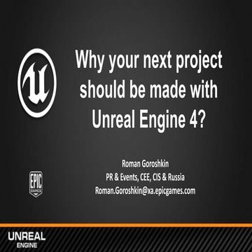 Роман Горошкін “Чому ваш наступний проект буде створений за допомогою “unreal...