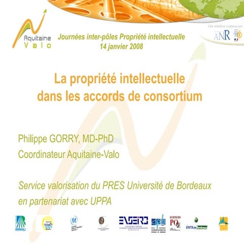 La propriété intellectuelle dans les accords de consortium