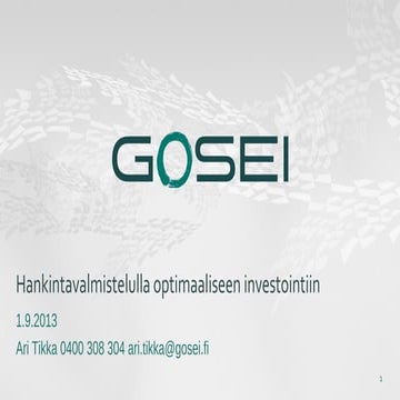 Hankintavalmistelulla tarkoituksenmukainen IT-hankinta