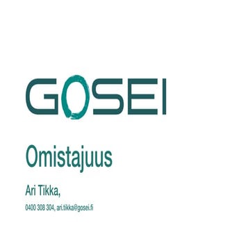 Omistajuuden rakentaminen. Ari Tikka @ Projektipäivät 12.11.2013 (edited)