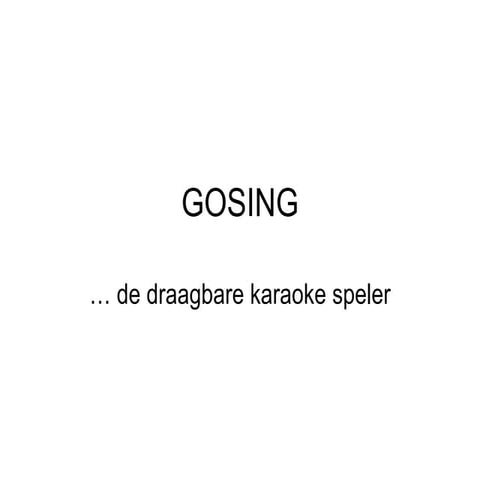 Gosing | PPT