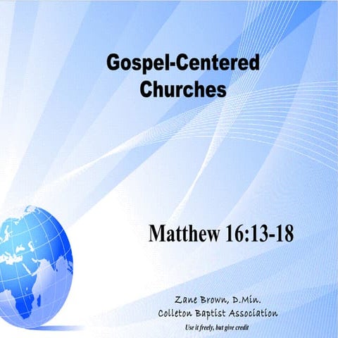 Gospel centered churches