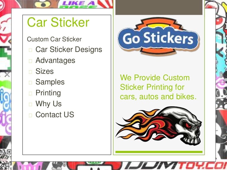 custom car sticker printing