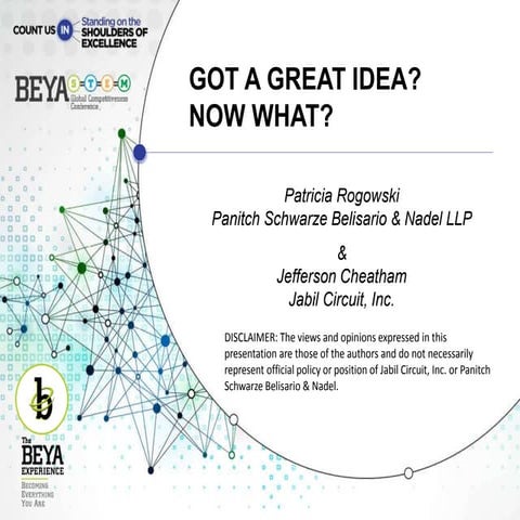 Got a great idea? Now what?