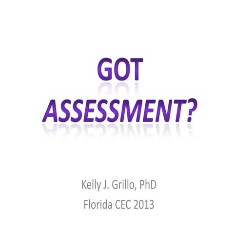 Got assessment FCEC 2013