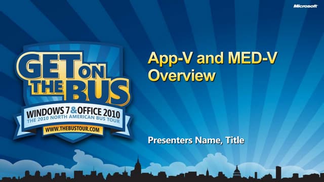 MedV/AppV Overview