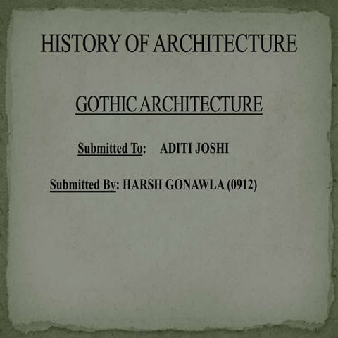 Gothic ARCHITECTURE