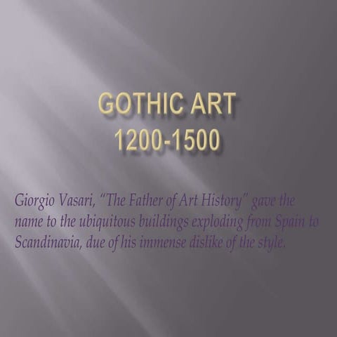 Gothic art ppt