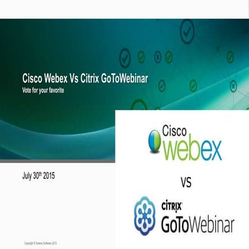 GoToWebinar Vs Webex