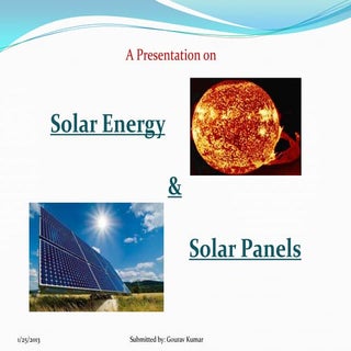 Solar panel Technology ppt
