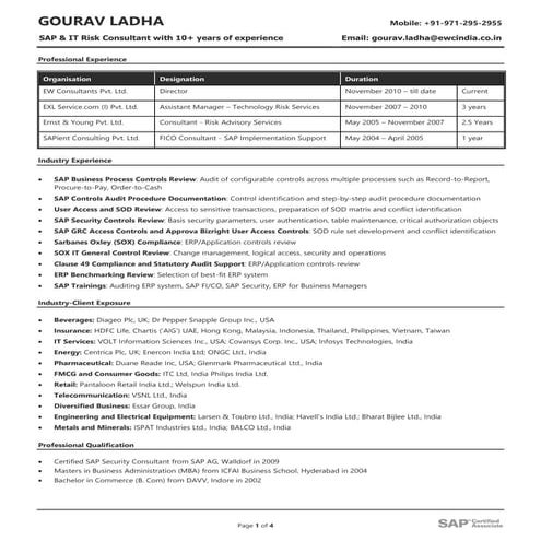 Gourav ladha - Profile