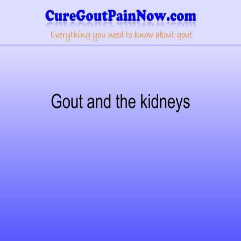 Gout and the kidneys