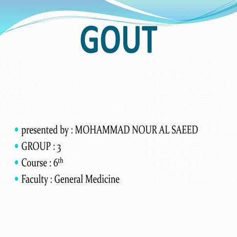 Gout by mohammad nour alsaeed