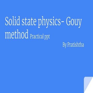 Gouy's method of magnetic susceptibility