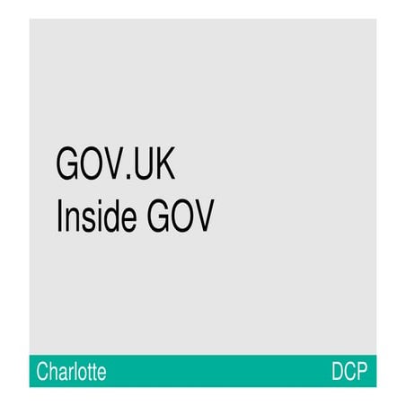 Gov.uk presentation