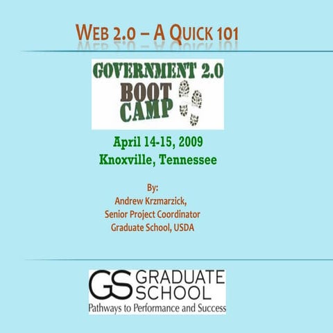 Government 2.0 Bootcamp - Micro 101