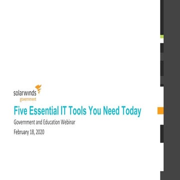 Government Webinar: Five Essential IT Tools You Need Today