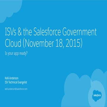 Government Cloud for ISVs (November 18, 2015)