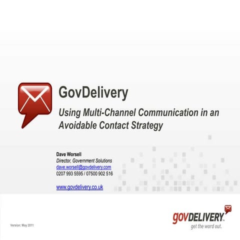 GovDelivery local presentation October 2011