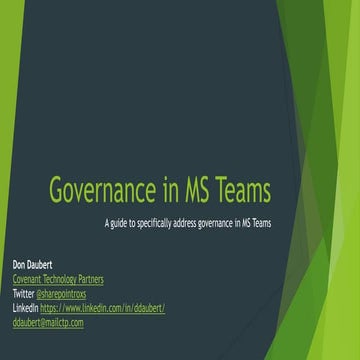 Govenance in MS Teams