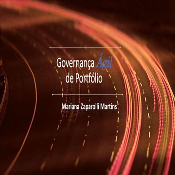 Governança Ágil de Portfólio
