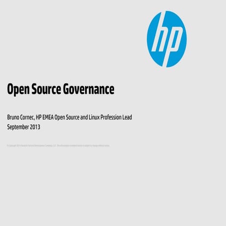 Open Source Governance at HP