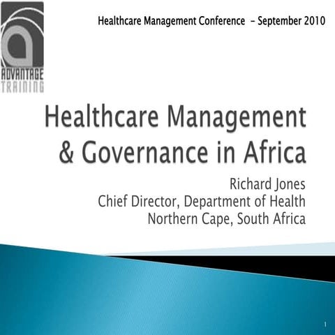 Governance and management in healthcare