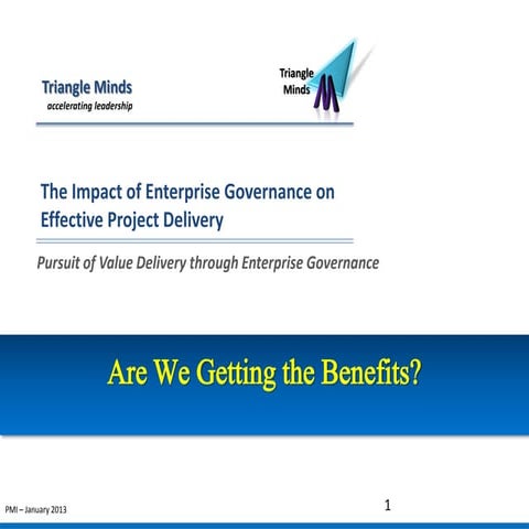 Enterprise Governance: The Impact of Enterprise Governance on Effective Proje...