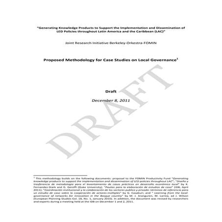 Governance Case Studies Methodology_Draft