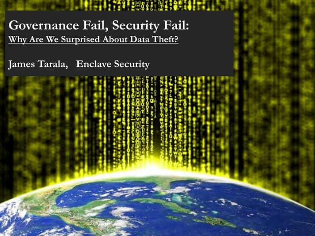 Governance fail security fail