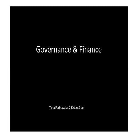 Governance & Finances