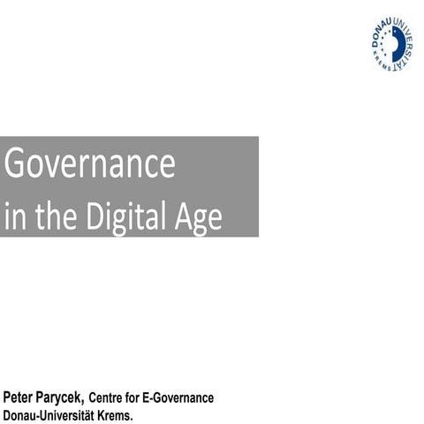 Governance in the digital age