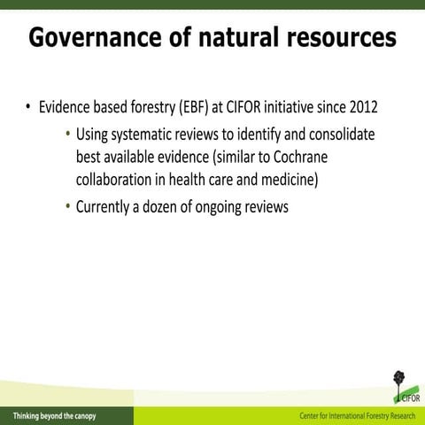 Governance of natural resources - Maria Ojanen