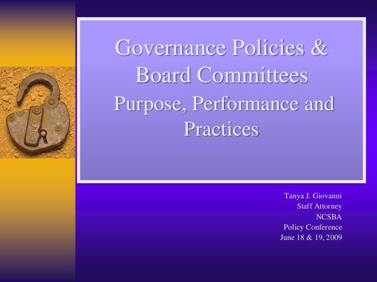 Governance Policies & Board Committees
