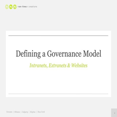 Defining a Governance Model
