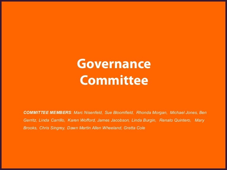 of the Governance Committee