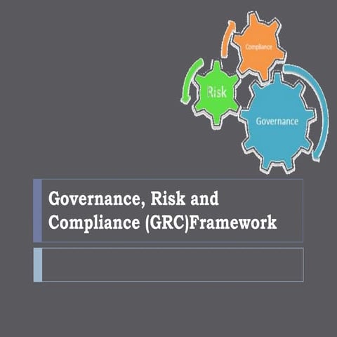 Governance, risk and compliance framework