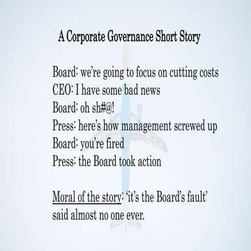 Corporate Governance Short Story