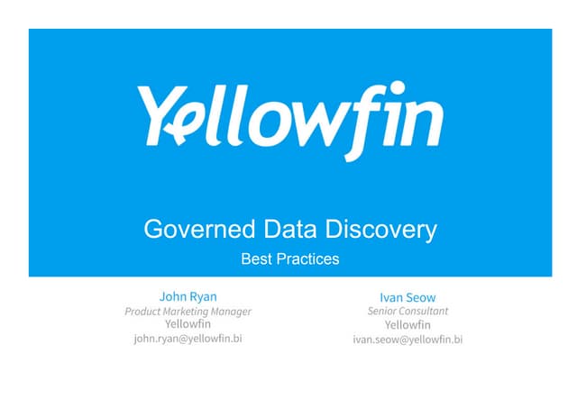 Governed Data Discovery best practices webinar slides
