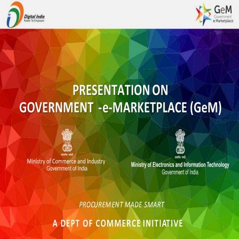 Government e Marketplace GeM Presentation | PDF