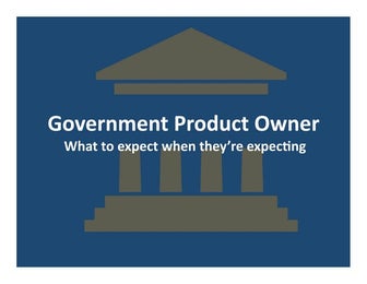 Government PO What to expect when they are expecting