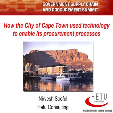 Using ICT to enable government supply chain and procurement processes