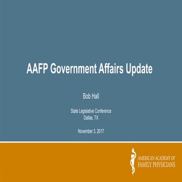 Government Affairs Update - Hall